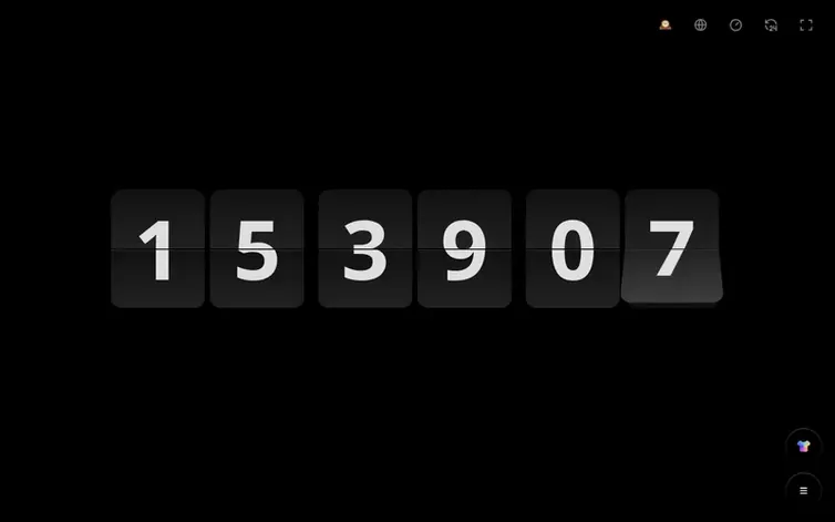 Screenshot of the FlipClock homepage