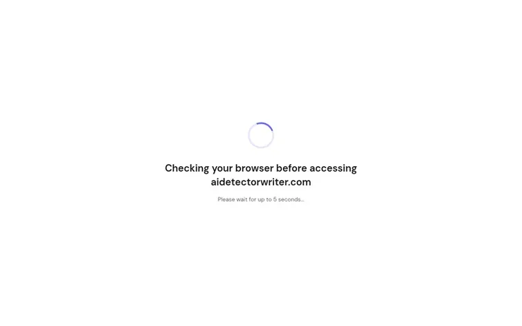 Screenshot of the AI Detector Writer homepage