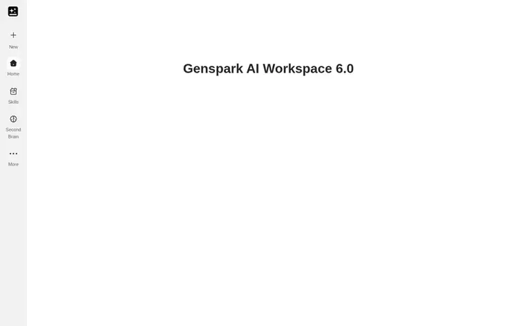 Screenshot of the Genspark homepage