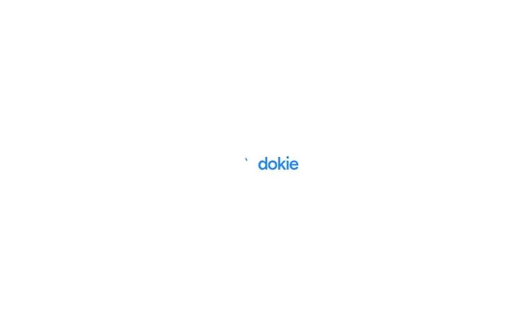 Screenshot of the Dokie homepage