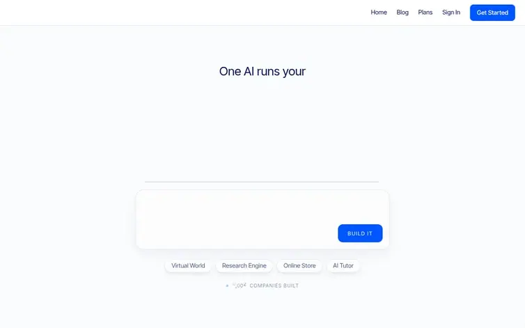 Screenshot of the Founden homepage